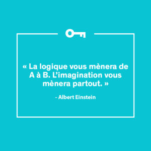 Une citation d'Albert Einstein.