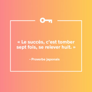 Un proverbe japonais sur le succès et la persévérance.
