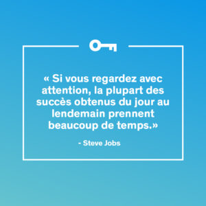Une citation de l'homme d'affaire Steve Jobs à propos du succès.