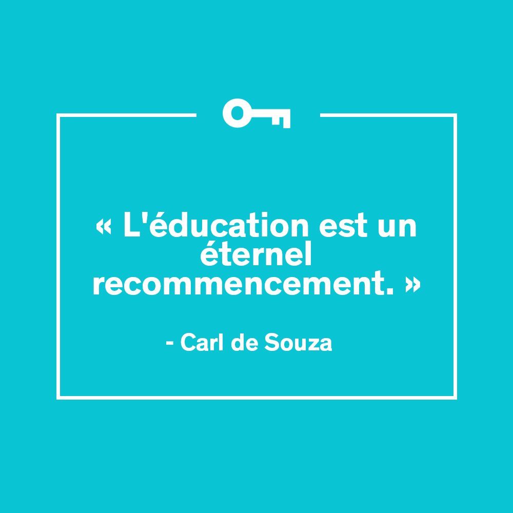 Une citation de l'auteur Carl de Souza sur l'éducation